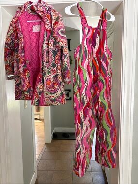 Hanna Andersson Pink Floral Quilted Jacket